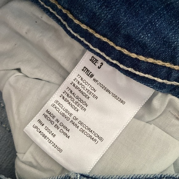 Wallflower Juniors Size 3 Denim Blue Jean Shorts - Picture 3 of 7